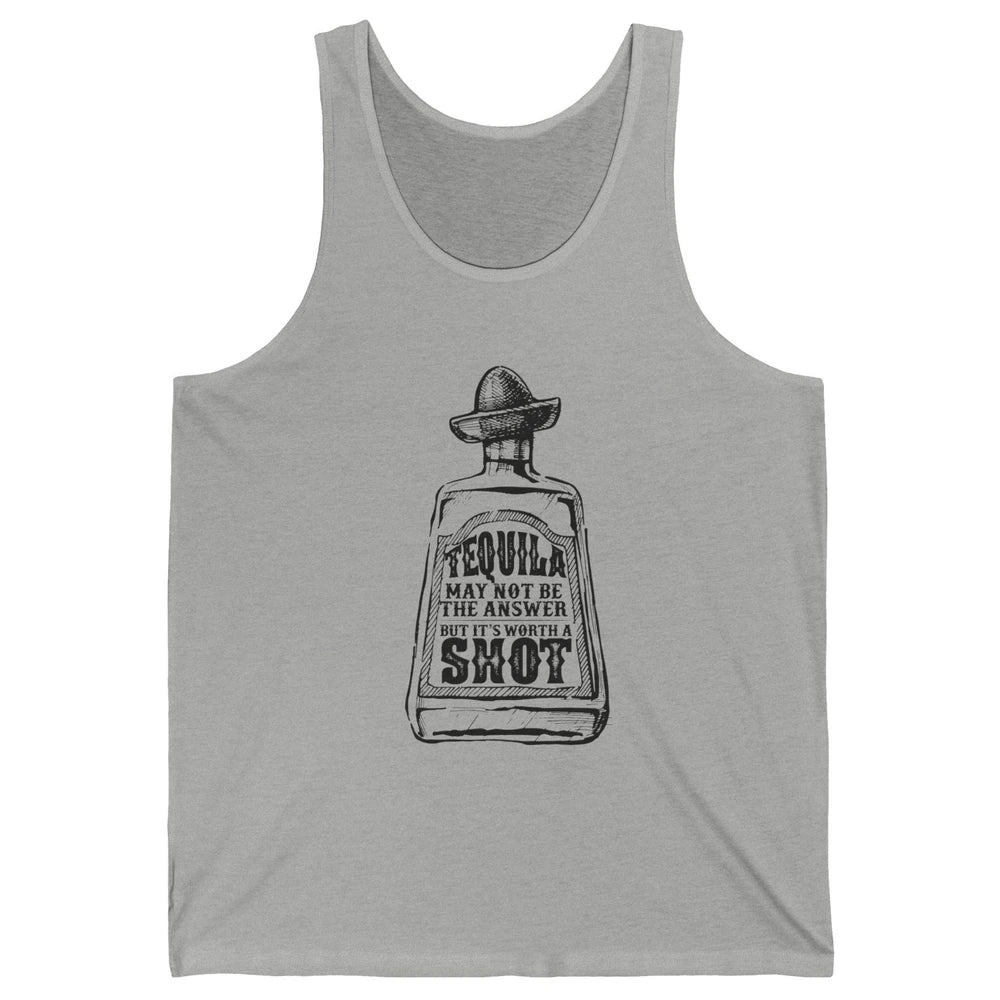 Retro Cowboy Hat Tequila May Not Be Answer Western Country Unisex Jersey Tank