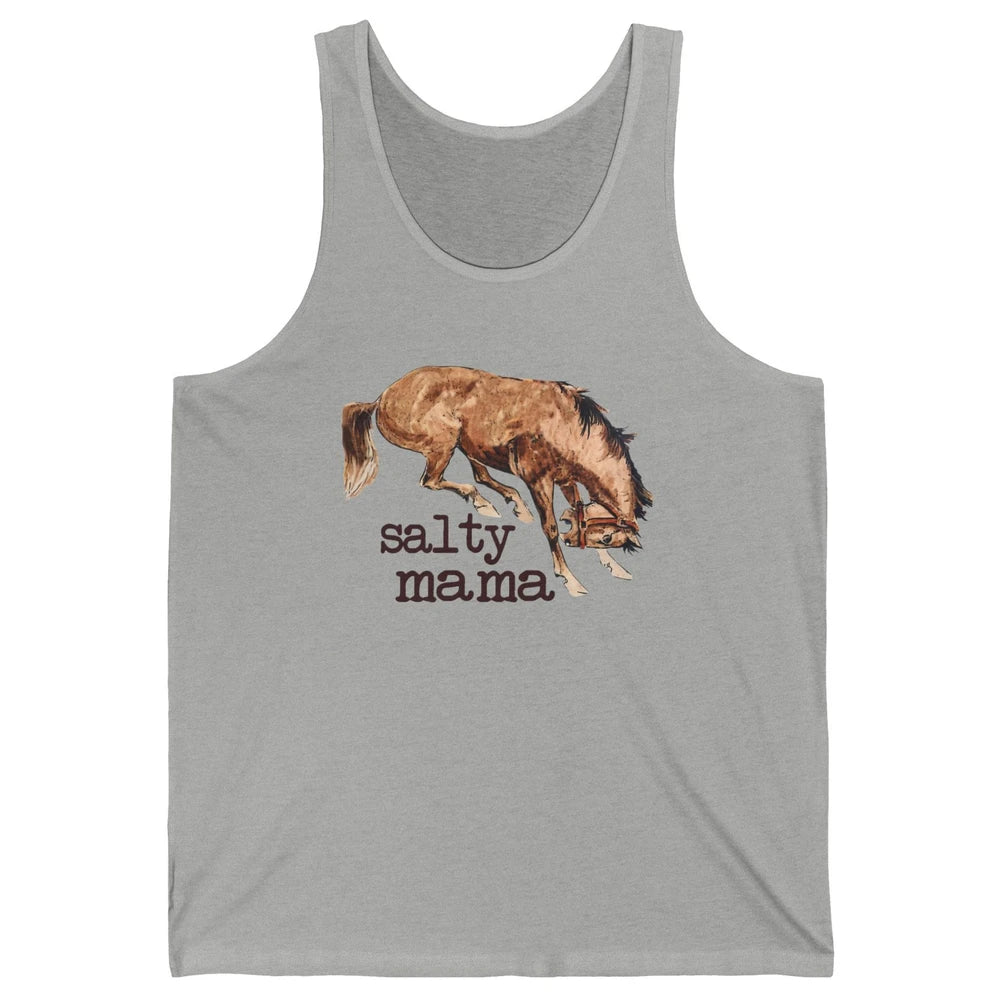 Retro Cowgirl Salty Mama Horse Lovers Western Country Cowboy Unisex Jersey Tank