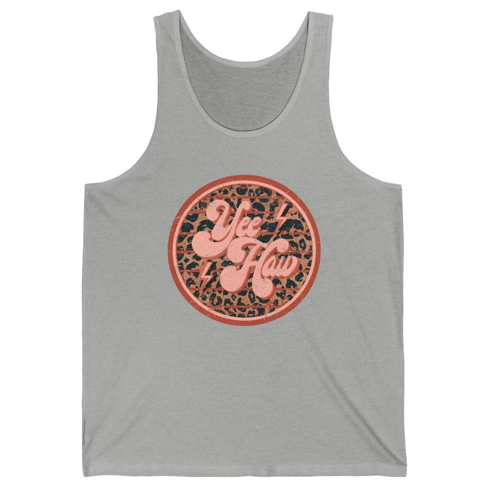 Retro Cowboy Yeehaw Leopard Western Country Cowgirls Horse Unisex Jersey Tank