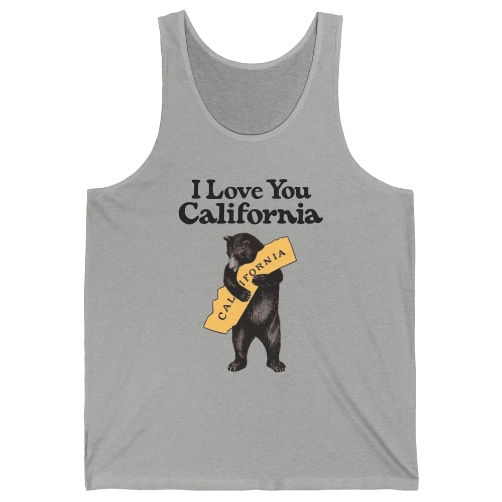 Retro 90s Vintage California Bear Hug Beach Summer Travel Unisex Jersey Tank
