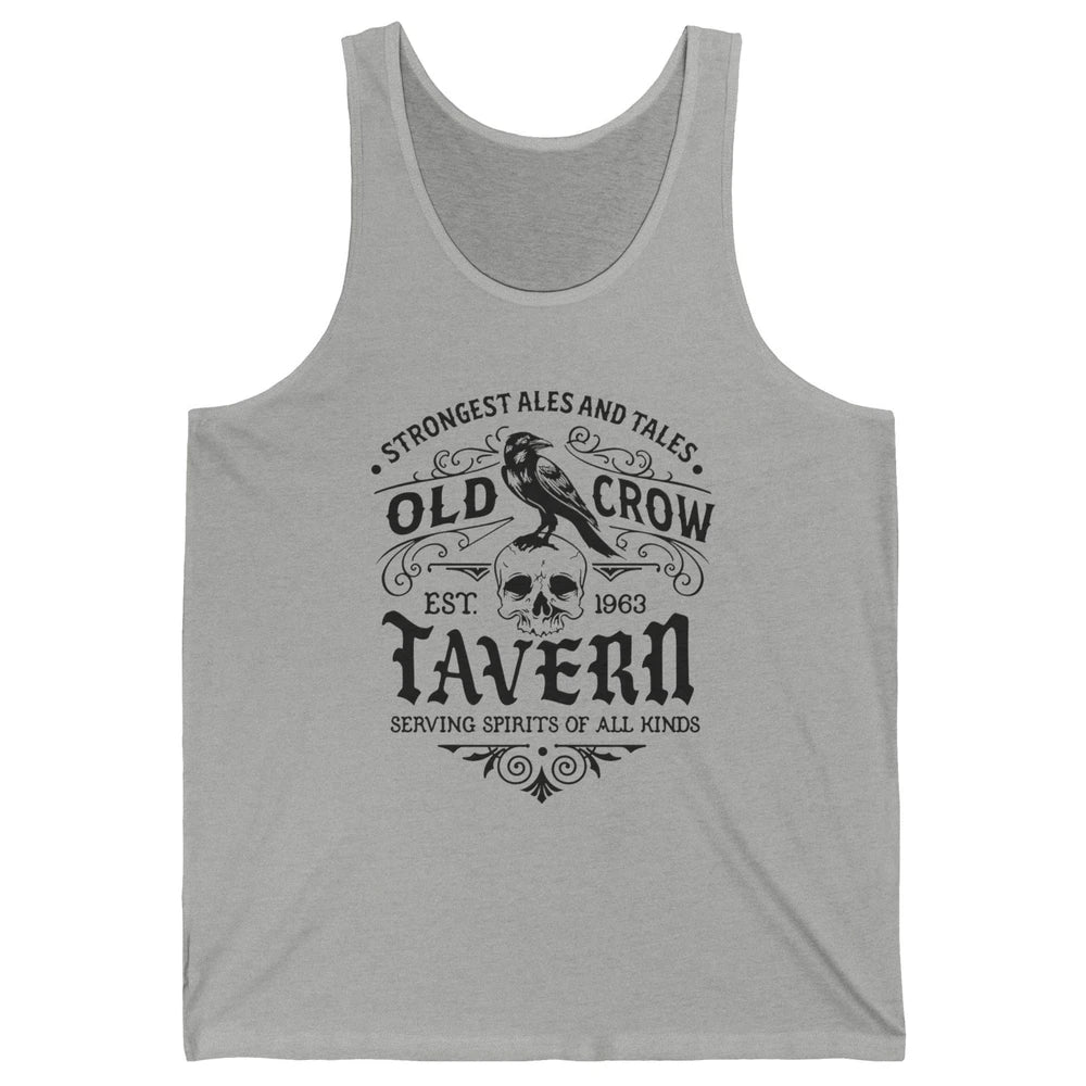 Retro Halloween Black Crow Old Crow Tavern Est 1693 Magic Unisex Jersey Tank