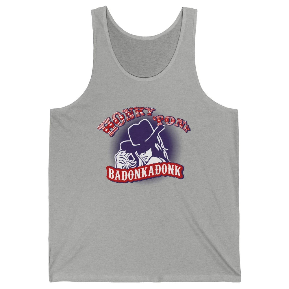 Retro Cowgirl Honky Tonk Badonkadonk Western Country Unisex Jersey Tank