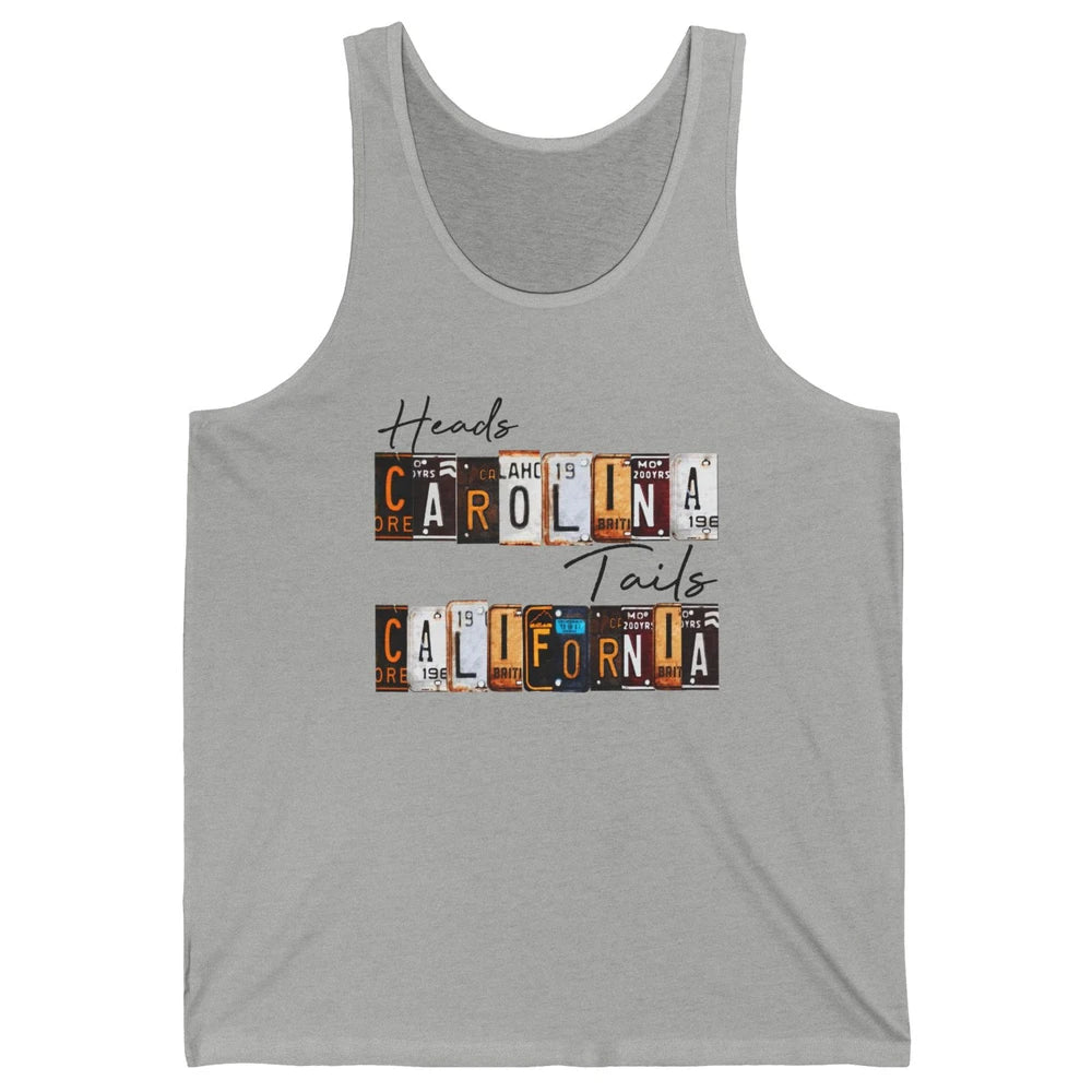 Vintage Heads Carolina Tail California Western Country Gift Unisex Jersey Tank