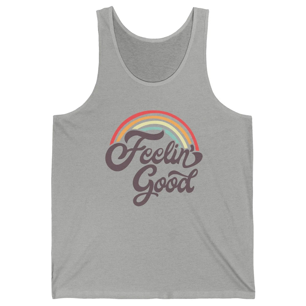Retro Rainbow Feeling Good Hippie Summer Vintage Positive Unisex Jersey Tank