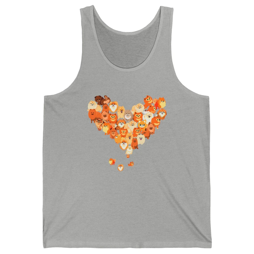 Pomeranian Heart Cute Pomeranian Dog Lovers Gift My Pet Love Unisex Jersey Tank