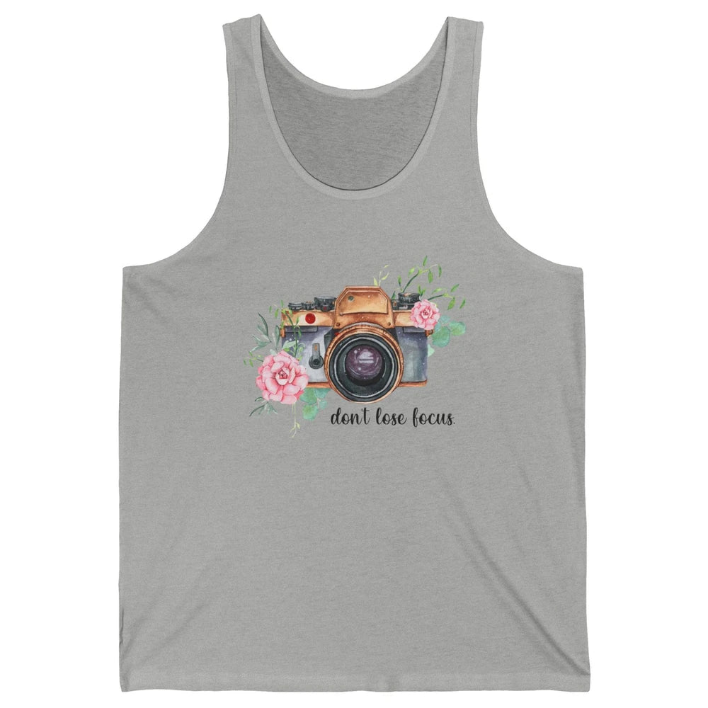 Photography Boho Camera Don't Lose Focus Photographer Unisex Jersey Tank