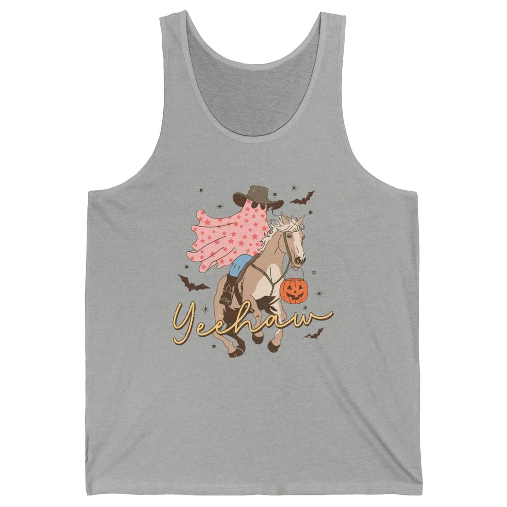 Cowboy Ghost Howdy Ghost Spooky Yeehaw Western Halloween Unisex Jersey Tank