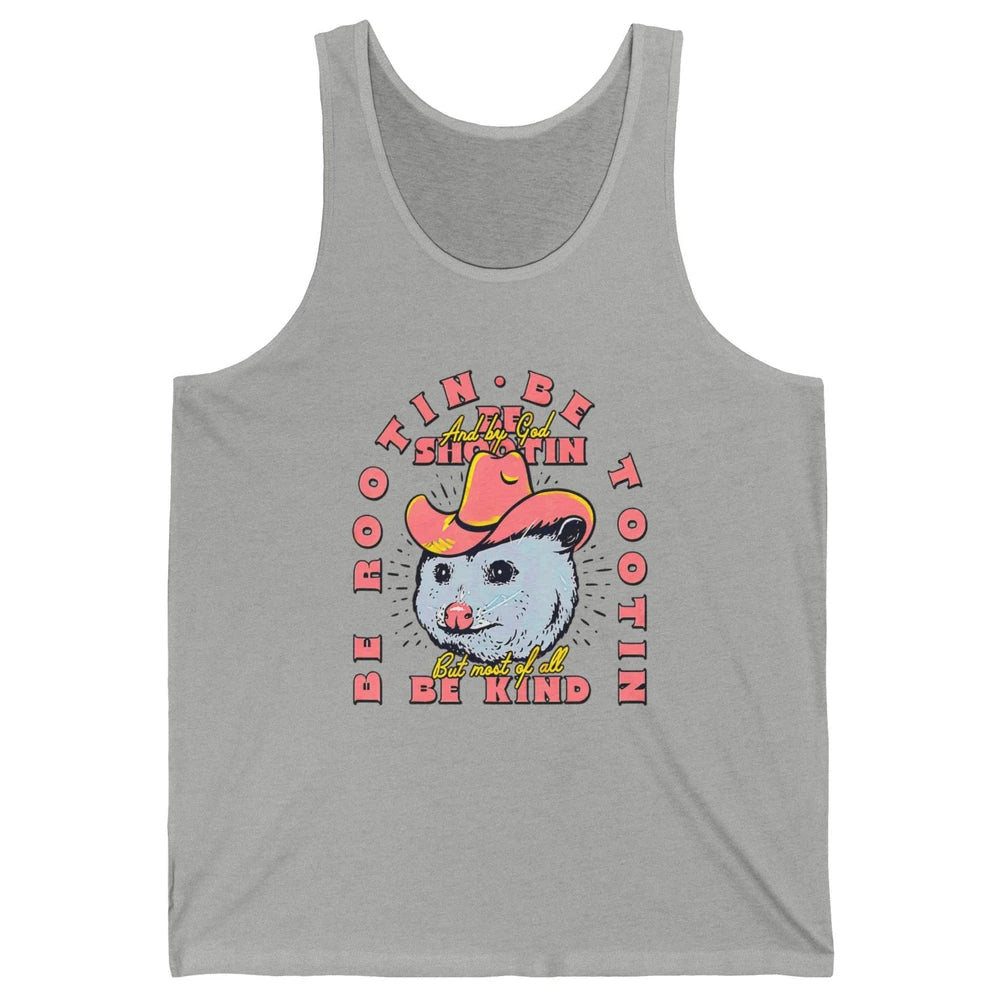 Opossum Be Rootin Tootin Funny Raccoon Street Wild Animal Unisex Jersey Tank