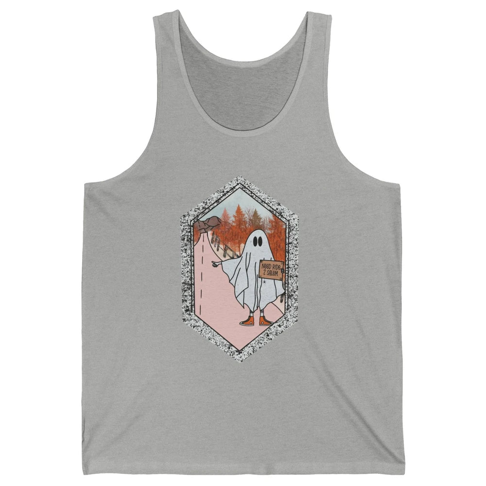 Funny Ghost Need Ride To Salem Witch Halloween Costume Unisex Jersey Tank