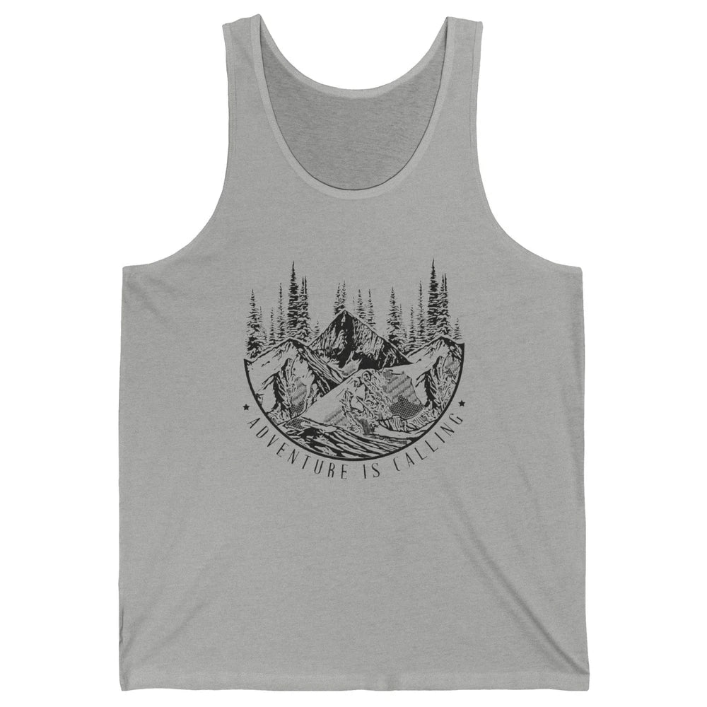 Adventure Is Calling Mountain Outdoor Wilderness Hiking Unisex Jersey Tank