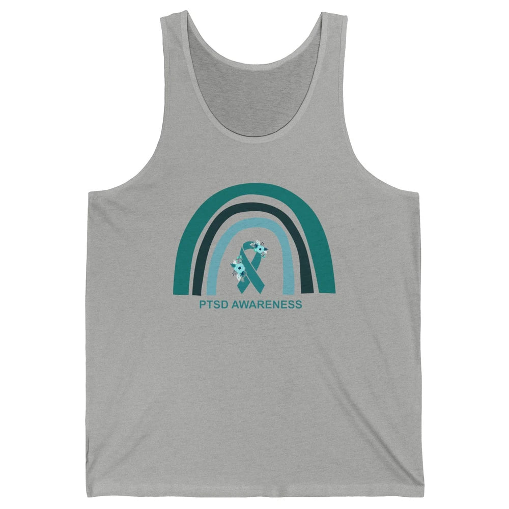 Post-traumatic Stress Disorder Awareness PTSD Teal Ribbon Unisex Jersey Tank