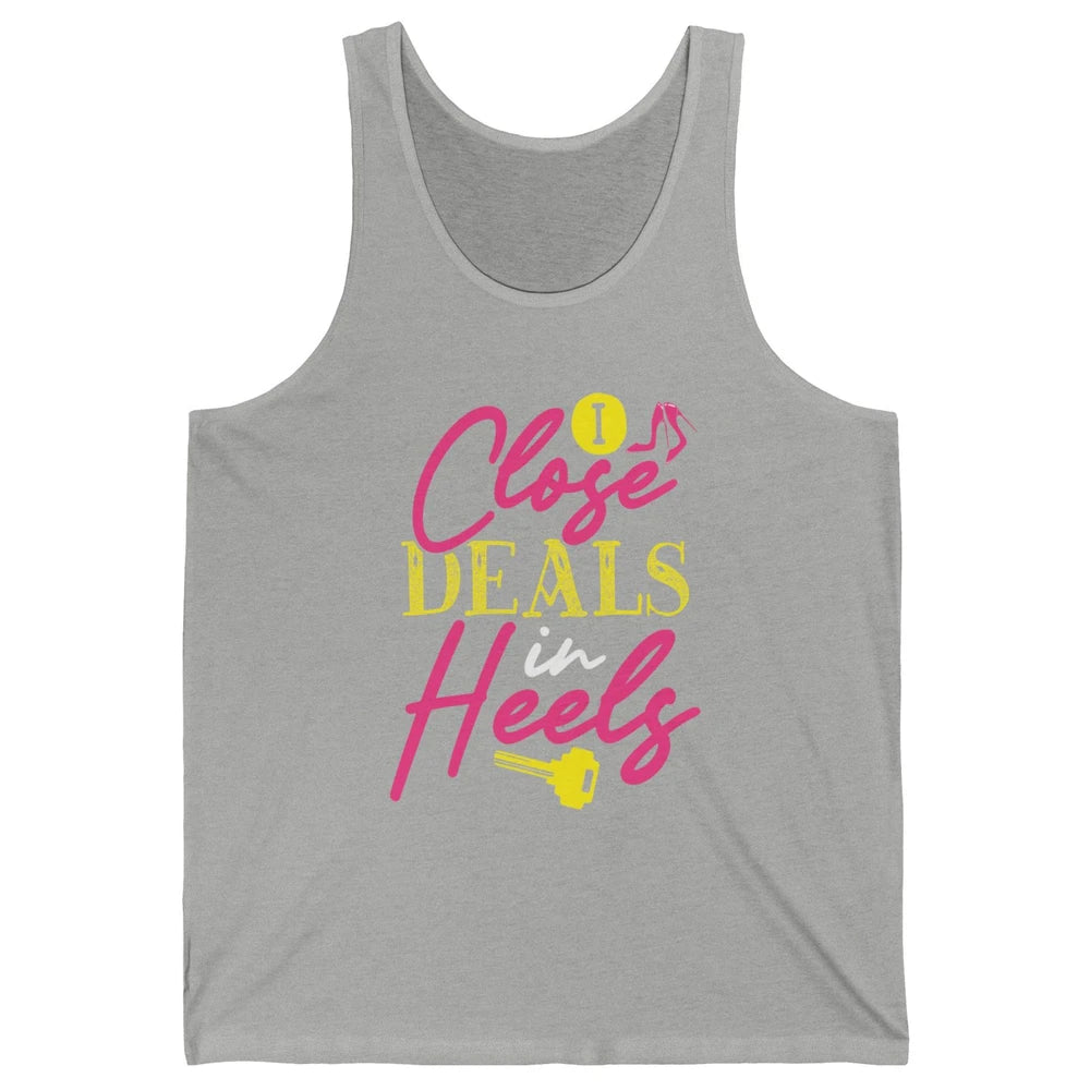 Real Estate Agent Women Closing Deals In High Heels Realtor Unisex Jersey Tank