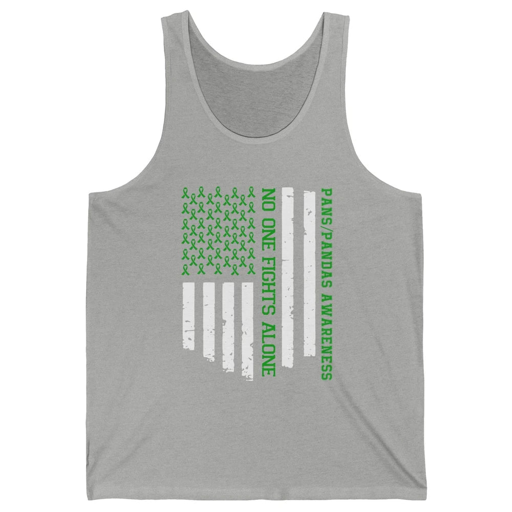 PANS/PANDAS Awareness Retro US Flag No One Fight Alone Unisex Jersey Tank