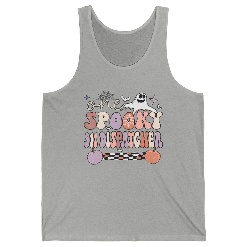 One Spooky Dispatcher 911 Life Operator Pumpkin Halloween Unisex Jersey Tank