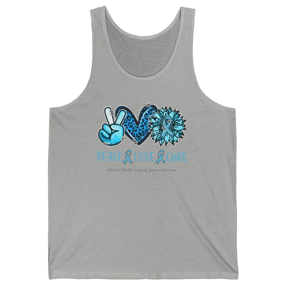 POTS Postural Orthostatic Tachycardia Peace Love Cure Unisex Jersey Tank