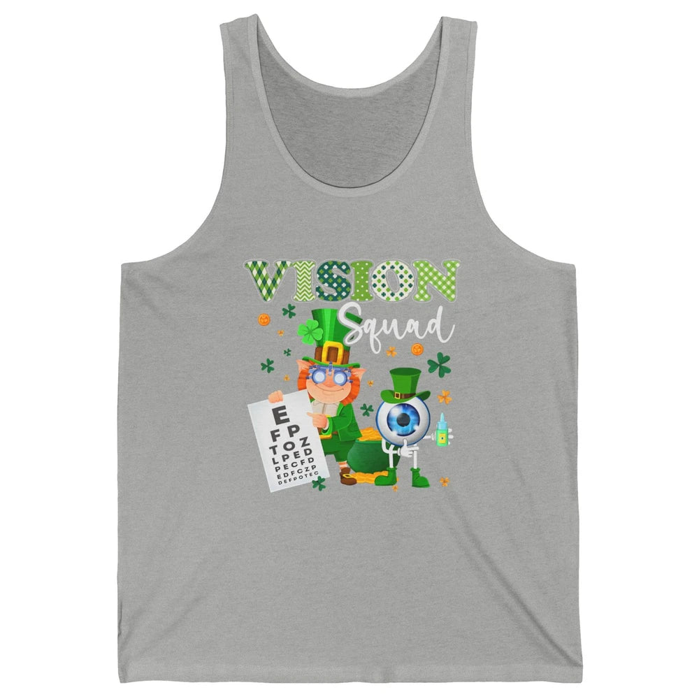 Optometrist St Patrick’s Day Vision Squad Optometry Shamrock Unisex Jersey Tank