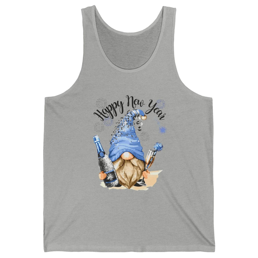 Happy New Year Gnome Champagne New Year Eve Cheer Gnomies Unisex Jersey Tank