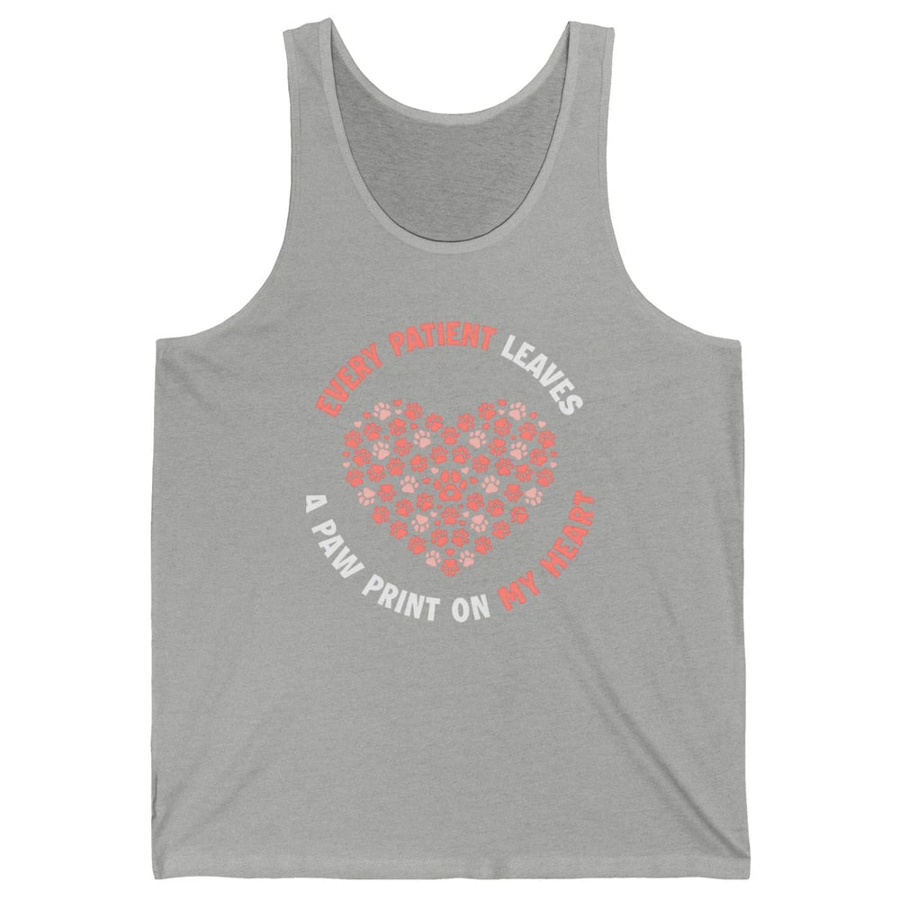 Patient Leaves Paw Heart Veterinarian Love Vet Tech Animal Unisex Jersey Tank