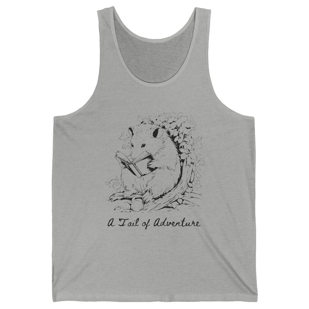 Opossum Reading Books Cute Possum Cat Lovers Team Trash Unisex Jersey Tank