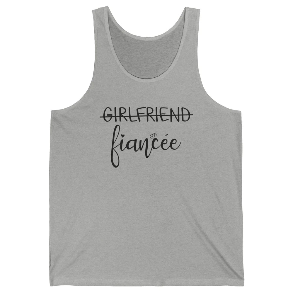 Promoted From Girlfriend To Fiancee Future Mrs Engagement Unisex Jersey Tank