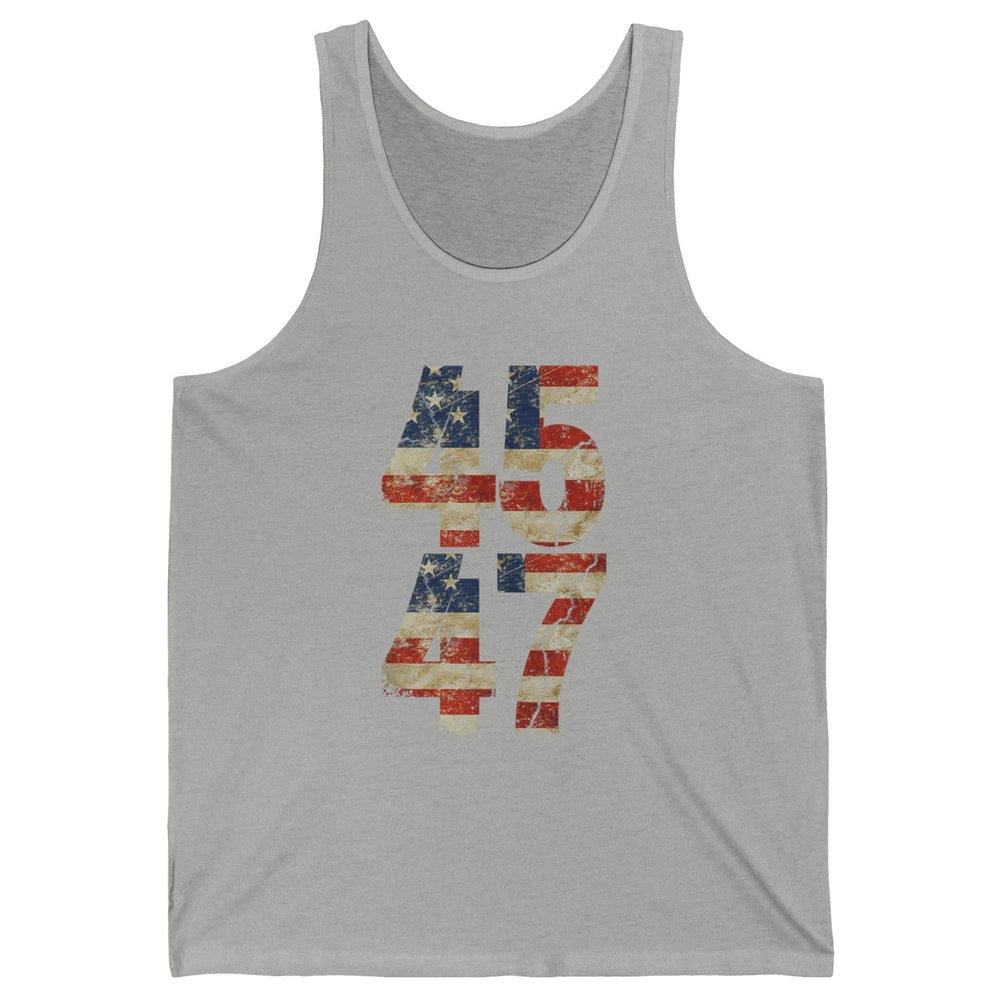 Retro 45 47 Vote Donald Trump Save America Again Republican Unisex Jersey Tank