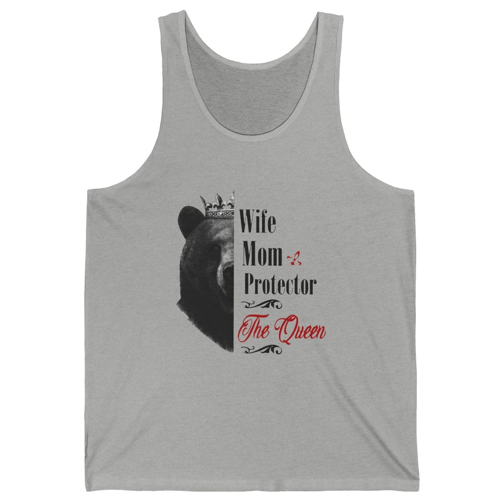 Mommy Queen Bear Wife Mom Protector Queen Mothers Day Gift Unisex Jersey Tank