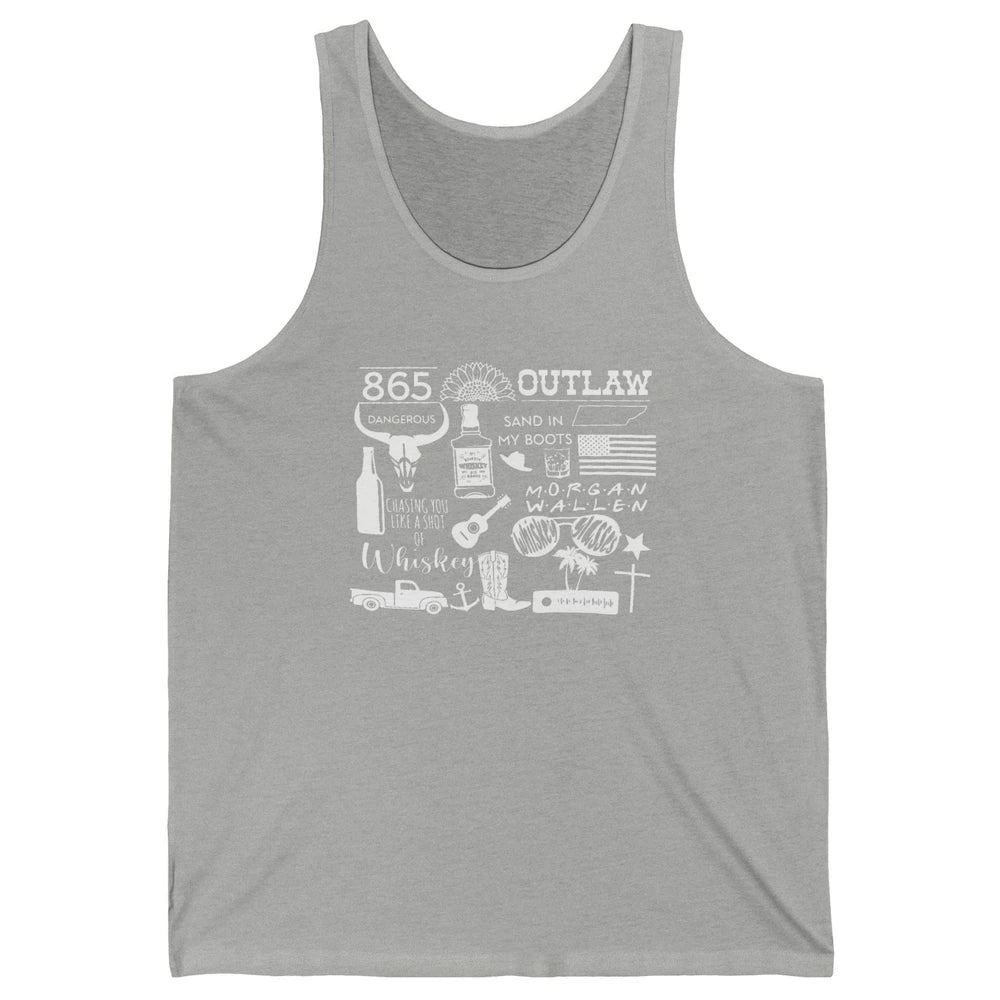 Retro Cowboy Boot Hat Sand In My Boots Western Country Music Unisex Jersey Tank