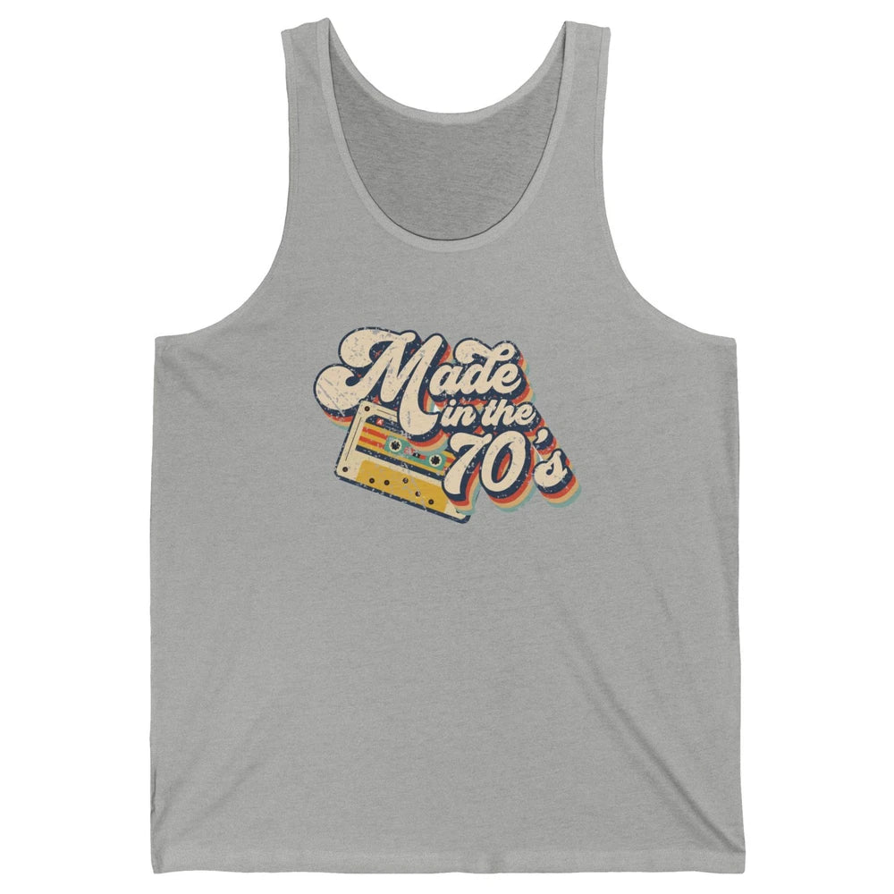 Retro Cassette Made In The 70's 1970s Born Birthday Day Gift Unisex Jersey Tank
