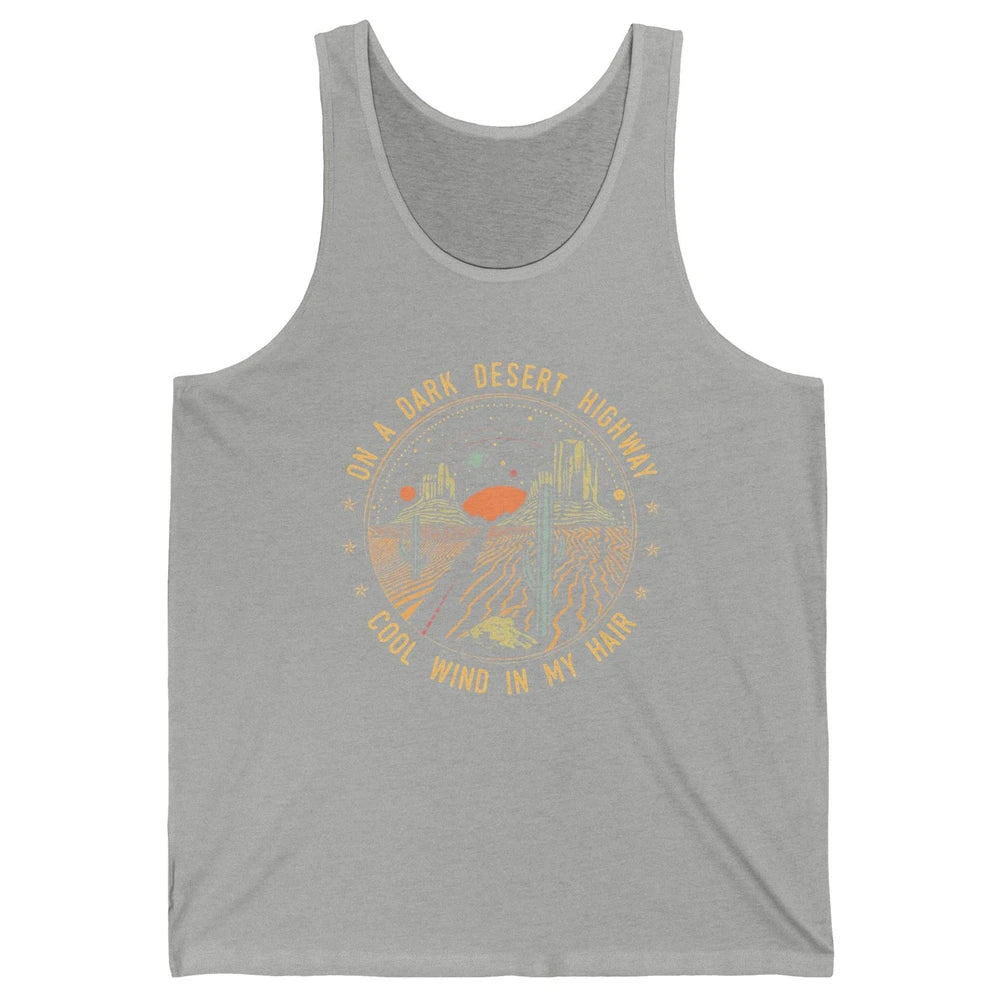 Adventure Camping Retro Dark Desert Highway Travel Gift Unisex Jersey Tank