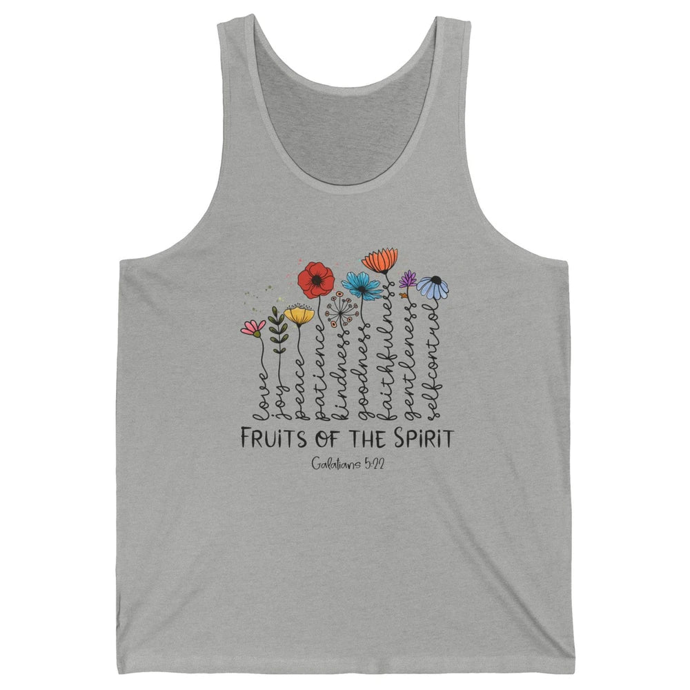 Flower Christian Fruits Of The Spirit Bible Verse Religious Unisex Jersey Tank
