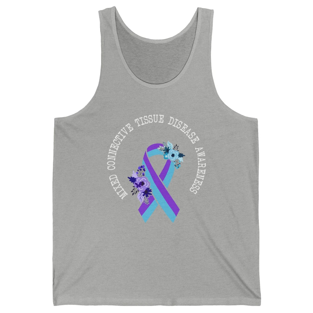 Mixed Connective Tissue Disease Awareness MCTD Floral Ribbon Unisex Jersey Tank