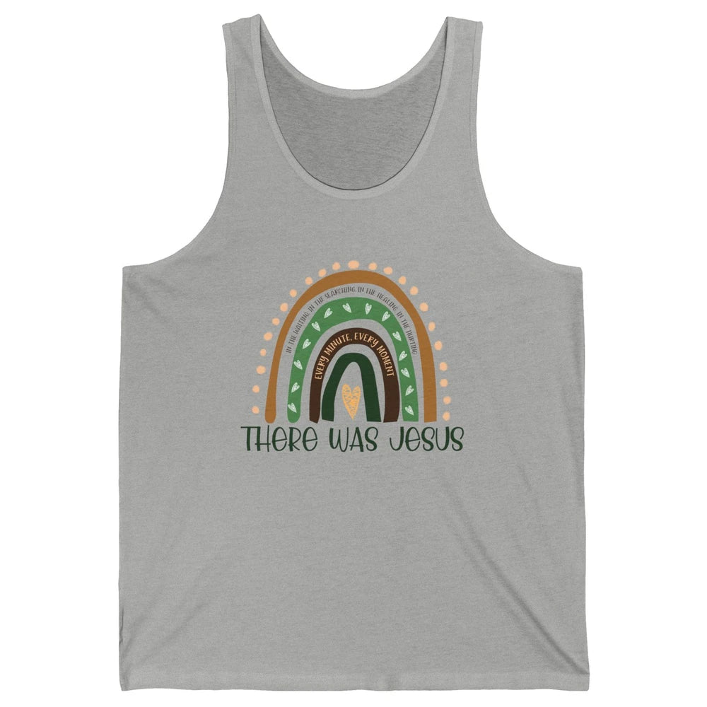 Retro Rainbow In Every Minute There Was Jesus Christian Gift Unisex Jersey Tank