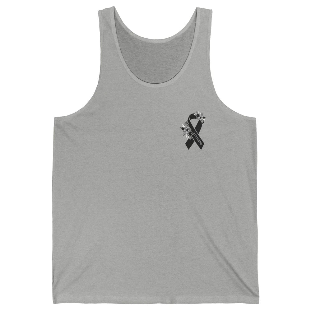 Narcolepsy Awareness Floral Black Ribbon Narcolepsy Support Unisex Jersey Tank