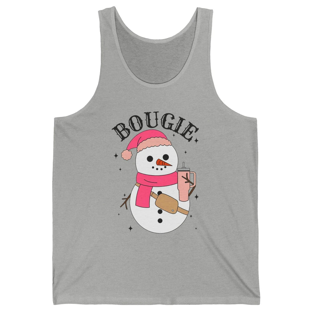Funny Christmas Boo-jee Snowman Bougie Christmas Winter Unisex Jersey Tank