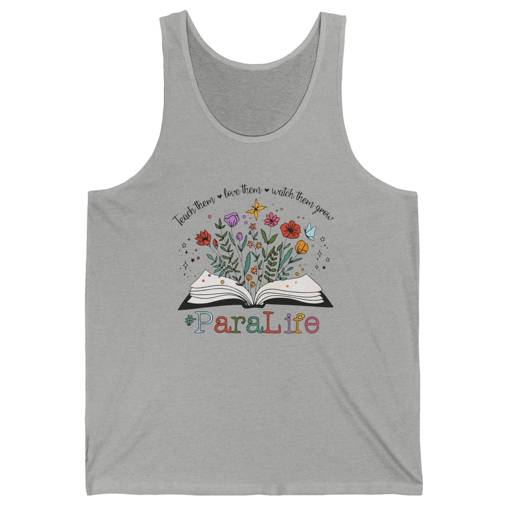 Para Life Paraprofessional Flower Teacher Back To School Unisex Jersey Tank
