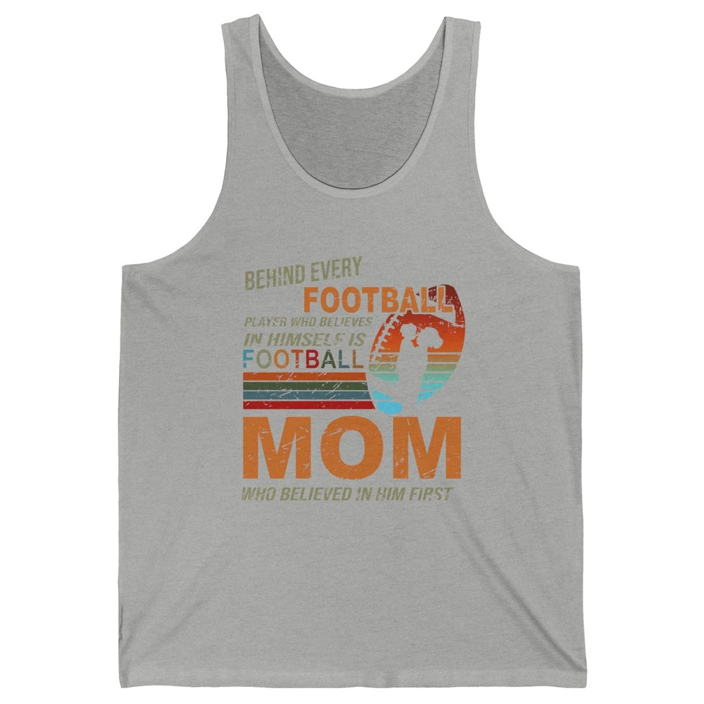 Retro Football Mom Behind Every Football Player Is A Mom Unisex Jersey Tank