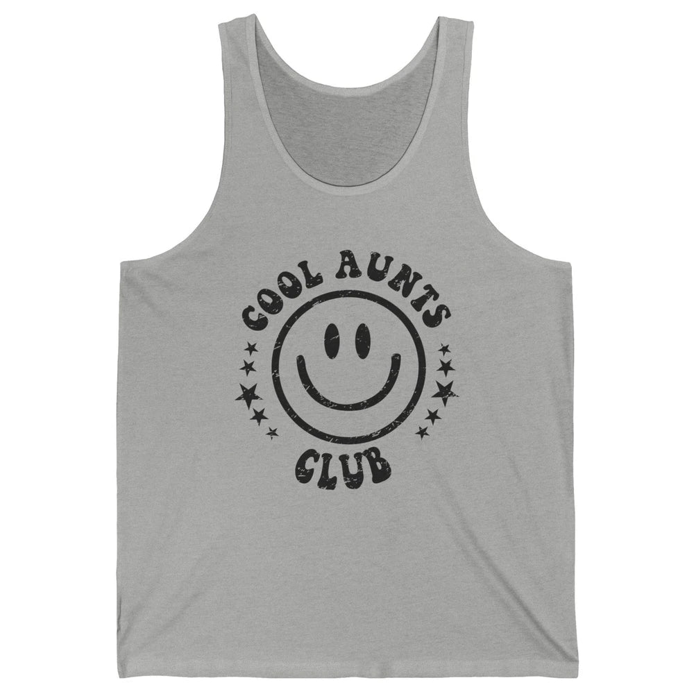 Retro Cool Aunts Club Funny Smiling Face Auntie Sister Gift Unisex Jersey Tank