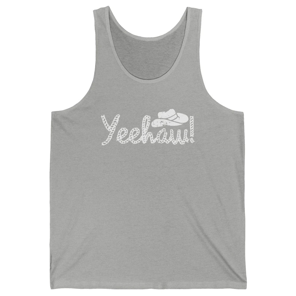 Retro Cowboy Lasso Hat Yeehaw Western Country Cowgirls Horse Unisex Jersey Tank