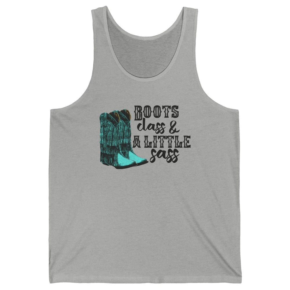 Retro Cowgirl Boots Class Little Sass Cowboy Western Country Unisex Jersey Tank