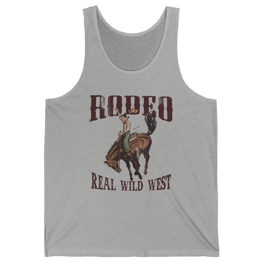 Retro Cowboy Hold Your Horses Real Wild West Country Cowgirl Unisex Jersey Tank