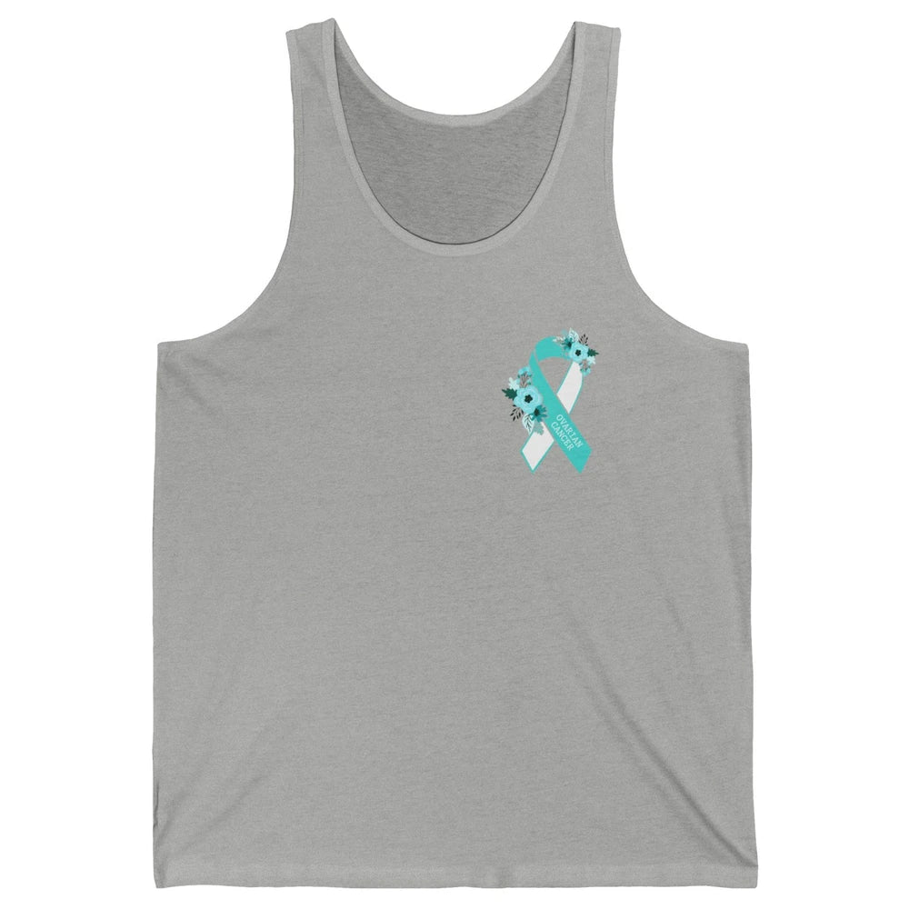 Ovarian Cancer Awareness Support Turquoise Ribbon Pocket Sz Unisex Jersey Tank