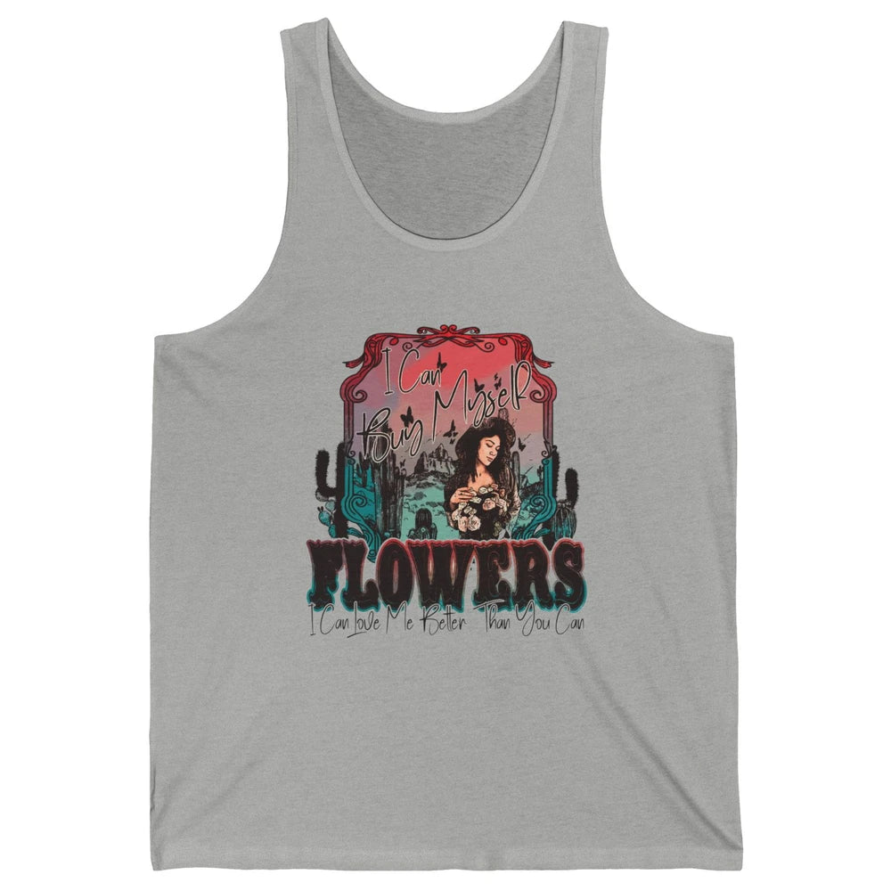 Retro Cowgirl Desert I Can Buy Myself Flower Western Country Unisex Jersey Tank