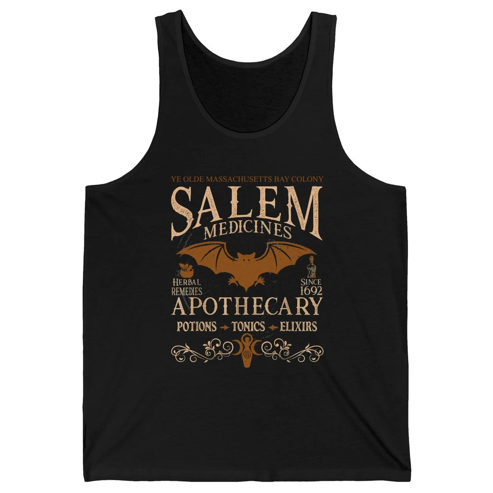 Retro Salem Apothecary Halloween Night Salem Witches 1692 Unisex Jersey Tank