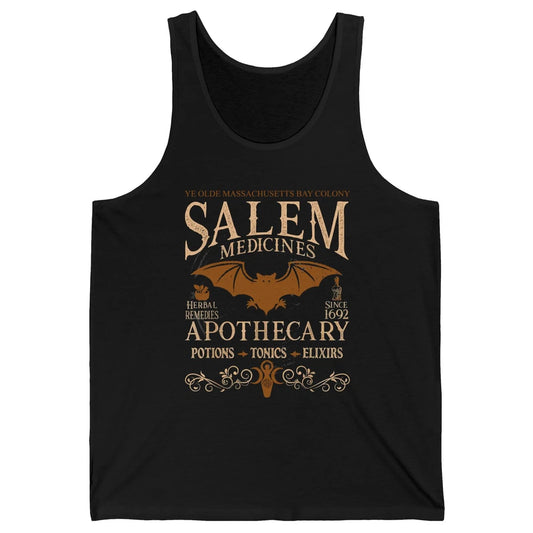 Retro Salem Apothecary Halloween Night Salem Witches 1692 Unisex Jersey Tank