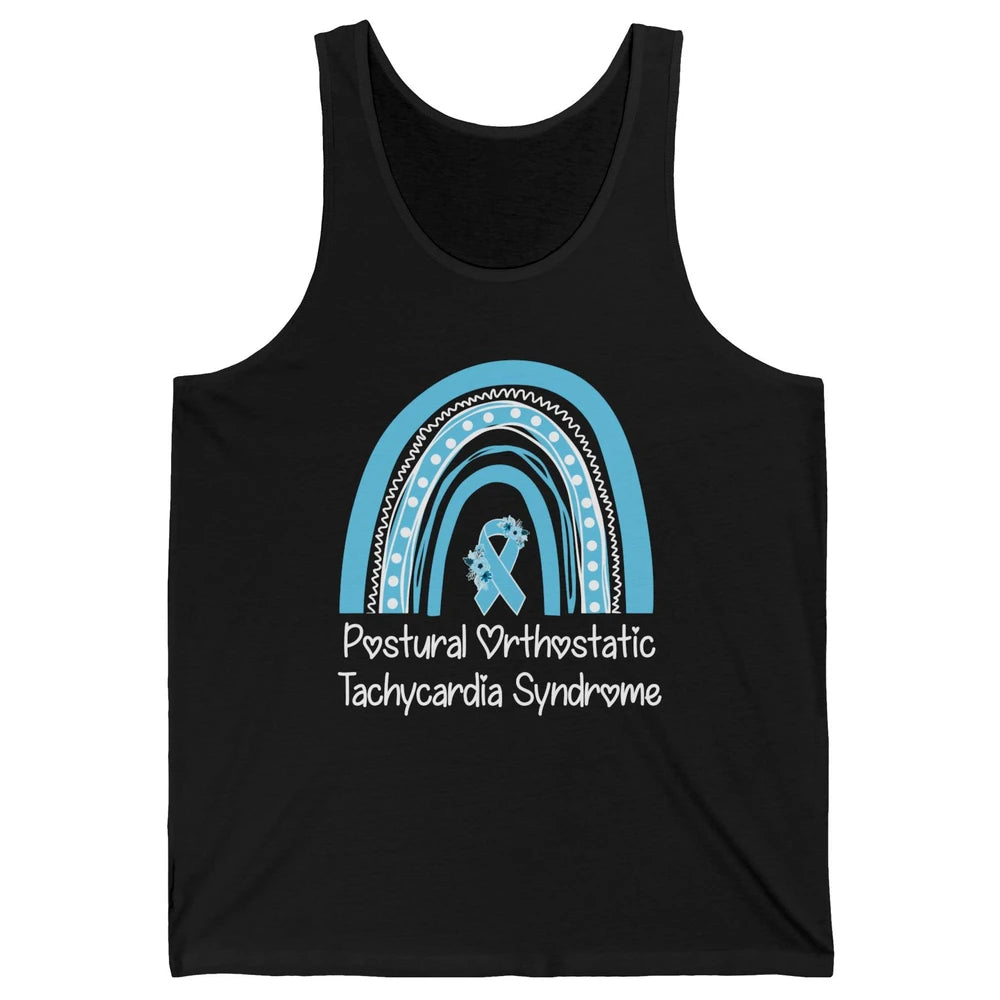 Postural Orthostatic Tachycardia Syndrome Turquoise Rainbow Unisex Jersey Tank