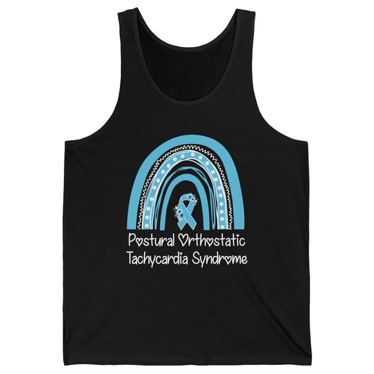 Postural Orthostatic Tachycardia Syndrome Turquoise Rainbow Unisex Jersey Tank