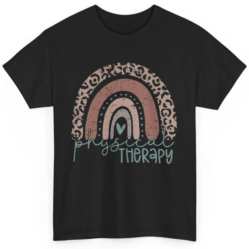 Retro Physical Therapy Rainbow Physical Therapist PT Leopard Classic Unisex T-Shirt