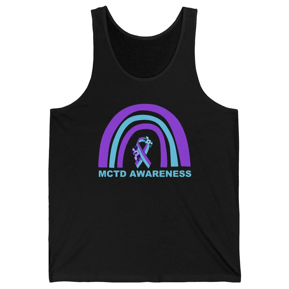 Mixed Connective Tissue Disease Awareness MCTD Floral Ribbon Unisex Jersey Tank