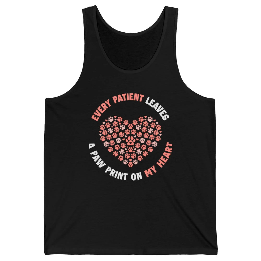 Patient Leaves Paw Heart Veterinarian Love Vet Tech Animal Unisex Jersey Tank