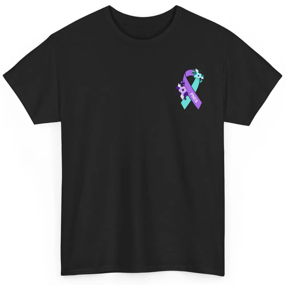 Psychogenic Non-epileptic Seizures PNES Purple Teal Ribbon Classic Unisex T-Shirt